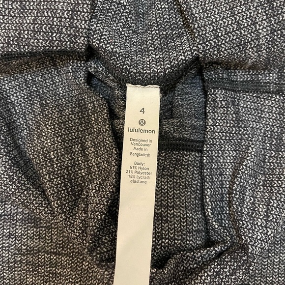 Lululemon Wunder Under Hi-Rise Tight *28" Coco Pique Black White women’s size 4 - Picture 7 of 9